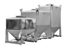 IBCs in a line.