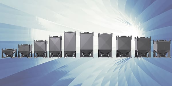 sports nutrition manufacturers IBCs lined up by size