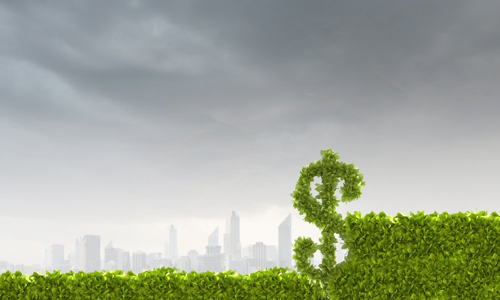 Conceptual image of green plant shaped like dollar symbol grow your food & nutrition manufacturing without facility expansion Conceptual image of green plant shaped like dollar symbol grow your food & nutrition manufacturing without facility expansion