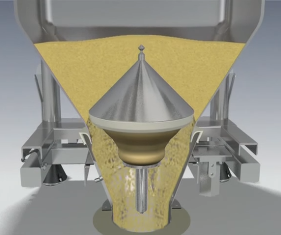 cone valve discharge
